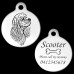 American Cocker Spaniel Side View Engraved 31mm Large Round Pet Dog ID Tag